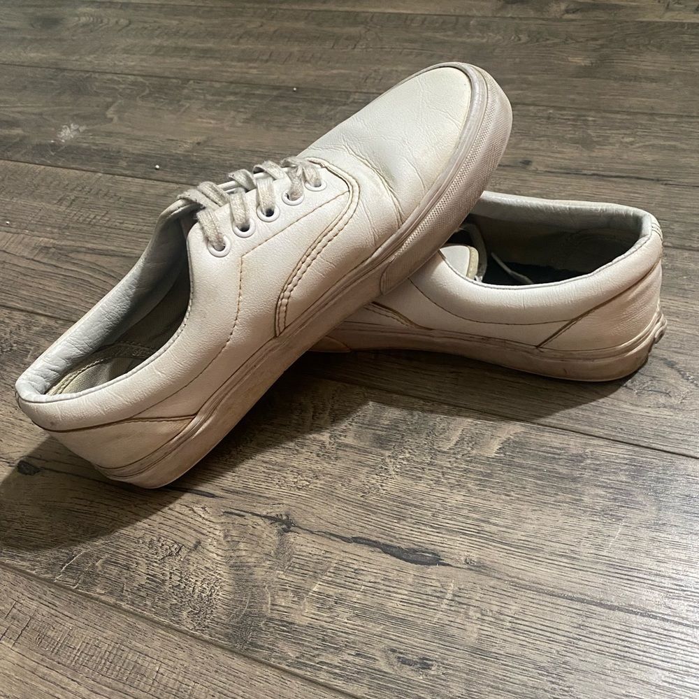 White leather vans